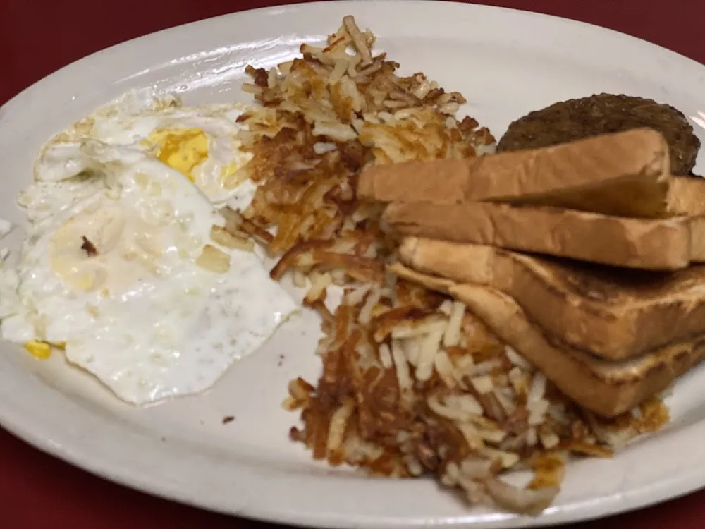 Eggs and Toast Hash Browns